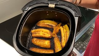 BANANA DA TERRA FRITA NA AIR FRYER EM 2 VERSÕES Ambas deliciosas Muito fácil [upl. by Ahsiei]