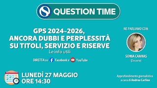 GPS 20242026 ancora dubbi e perplessità su titoli servizio e riserve [upl. by Cadmar]