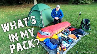 How I fit all my backpacking  wild camping gear into my osprey exos 48 backpack [upl. by Leeth]