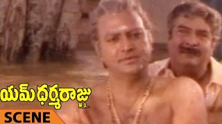 Best Scene Between Mohan Babu amp Satyanarayana  M Dharmaraju MA Telugu Movie  Mohan Babu [upl. by Agnella]