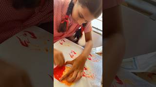 how to make double shaded screen printing at home for beginnersanimalprint foxprintshorts gbu [upl. by Retep844]