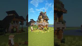 Simple Mini 2 story 🪨🏠 l Minecraft Medieval Builds [upl. by Doner]