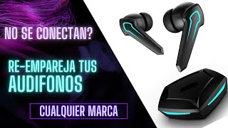 🔔Cómo SINCRONIZAR audífonos bluetooth rápidamente  Empareja audífonos inalámbricos CUALQUIER MARCA [upl. by Bibah]