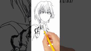 Draw Kurapika art artist channel youtubeshorts shortsfeed [upl. by Yesteb962]