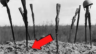 Why did the Russian soldiers stick their rifles with bayonets in the ground [upl. by Darnell]