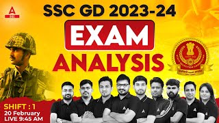 SSC GD Exam Analysis 2024  SSC GD 20 Feb First Shift Paper Analysis  SSC GD Analysis 2024 [upl. by Chirlin425]