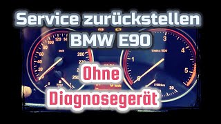 BMW Service im BC zurückstellen Beispiel E90 ohne Diagnosegerät [upl. by Annaer601]