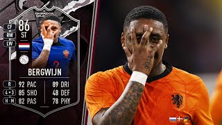 A MUST DO SBC 🤔 86 Showdown Steven Bergwijn Player Review FIFA 23 Ultimate Team [upl. by Rosenwald571]