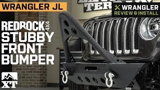 Jeep Wrangler JL RedRock 4x4 Stubby Front Bumper 2018 Review amp Install [upl. by Reeher]