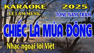 Karaoke Chiếc Lá Mùa Đông Tone Nam Trầm  Dm  Lê Lâm Music [upl. by Liba647]