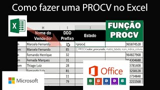 Como fazer uma PROCV no Excel [upl. by Laurena891]