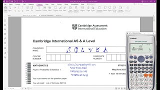 970951MJ23  CAIE AS amp A LEVEL PROBABILITY amp STATISTICS 1 MAYJUNE 2023 Paper 51 [upl. by Yelah]