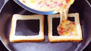 Eier und Toast Schnelles und einfaches Rezept für ein leckeres Frühstück in 10 Minuten [upl. by Anifares]