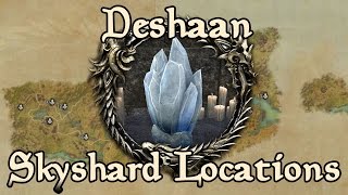 ESO Deshaan All Skyshard Locations updated for Tamriel Unlimited [upl. by Goltz]