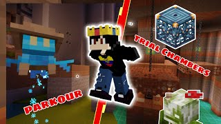 Crafting and building  mapa de la trial Chambers  parkour y trial Spawners [upl. by Oivatco]