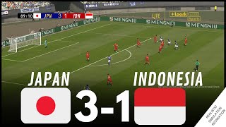 AsianCup2023 Timnas Indonesia 13 Jepang  HIGHLIGHTS • Simulasi amp Rekreasi dari Video Game [upl. by Frantz744]