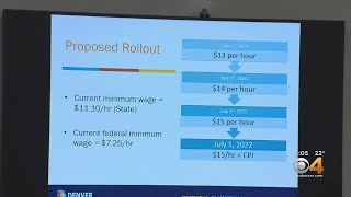 Minimum Wage Increase Proposed For City Of Denver [upl. by Atiuqes]