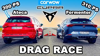 CUPRA Formentor VZ vs CUPRA Ateca  DRAG RACE  14 Meile  1 Kilometer  SHOWDOWN [upl. by Aneahs]