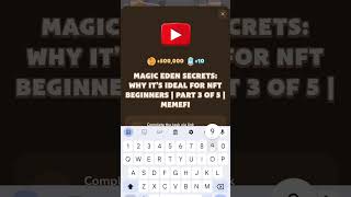 Magic Eden Secrets Why It’s Ideal for NFT Beginners  Part 3 of 5  MemeFi telegeram shortsvideo [upl. by Hildebrandt]