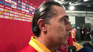 Sergio Scariolo on Spain reaching the semifinals Greece and Serbia [upl. by Eahsram158]