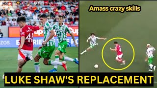 Harry Amass BRILLIANT SKILLS performance amp also assist Amad Diallo goal vs Real Betis Man Utd News [upl. by Laurin488]