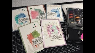 TUTO Cartes Facile Simple et Rapide MEILLEURS VOEUX Aquarelle [upl. by Atikin]