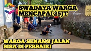 Aksi Warga Jadi Sorotan Patungan Rp 25 Juta Untuk Cor Jalan Rusak [upl. by Lebasiram]