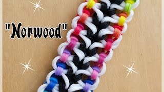 quotNorwoodquot Rainbow Loom BraceletHow To Tutorial [upl. by Alhak746]