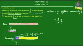 Singapore Maths Grade 5  Primary 5 Fractions Word Problem Q5 [upl. by Radie]