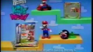 Wendys Kids Meal  Super Mario Toys Commerical [upl. by Lerraj103]