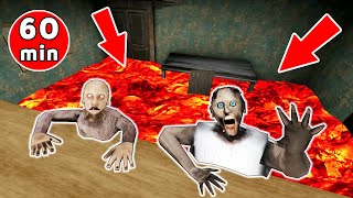 Granny vs floor is lava vs Grandpa  funny horror animation 181200 series in a row [upl. by Gracye]