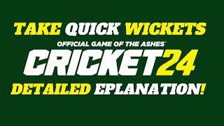 CRICKET 24  HOW TO TAKE QUICK WICKETS  DETAILED EXPLANATION  MrBeast MrBeastGaming vegetta777 [upl. by Igor]