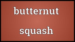 Butternut squash Meaning [upl. by Nit118]