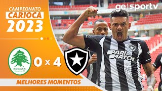 BOAVISTA 0 X 4 BOTAFOGO  MELHORES MOMENTOS  CAMPEONATO CARIOCA 2023  geglobo [upl. by Stillmann]