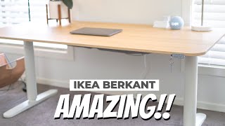 IKEA STANDING DESK BERKANT  FULL REVIEW 2024 [upl. by Emelita]