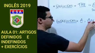 Inglês para ESA Aula 01  Artigos definidos e indefinidos  exercícios [upl. by Higginson]