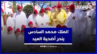 الملك محمد السادس ينحر أضحية العيد بمسجد الحسن الثاني في تطوان‎ [upl. by Abla136]