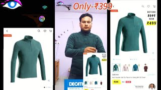 Men Sweater halfzip fleece for hiking MH100 Green  Quechua Fleece  Decathlon sale [upl. by Adriane]