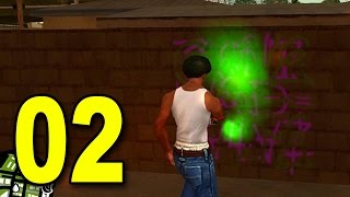 Grand Theft Auto San Andreas  Part 2  Tag the Hood GTA Walkthrough  Gameplay [upl. by Haugen552]