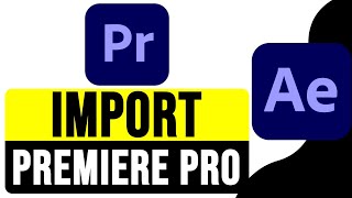 How to IMPORT Premiere Pro SEQUENCES into After Effects 2024  Import XML to After Effects [upl. by Livvi]