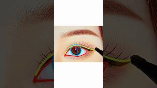 Eye easy drawing tutorial step by step drawing draw art eyes shorts short [upl. by Lapointe704]