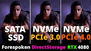 Forespoken DirectStorage Loading Times SATA SSD vs NVMe SSD PCIe 30 vs NVMe SSD PCIe 40  RTX 4080 [upl. by Jensen]