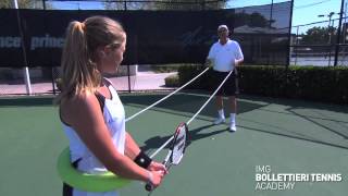 quotTwo Handed Backhand Problem with a Closed Stancequot IMG Academy Bollettieri tennis [upl. by Murtha]