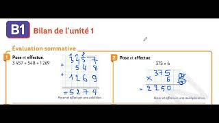 bilan de lunité 1 pour comprendre les maths cm1 [upl. by Temme]