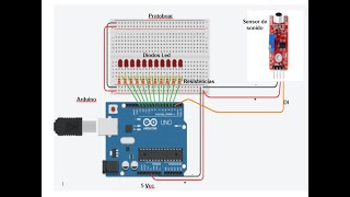 encender leds al ritmo de la música con arduino [upl. by Aniweta]