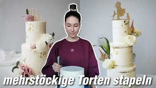 🔥Buttercreme Hochzeitstorte selber machen  Tipps zum stapeln [upl. by Feliks]