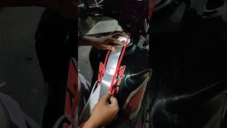 Honda sp shine sticker modified automobile bikestickering shorts viralshort dwrapping [upl. by Andras487]