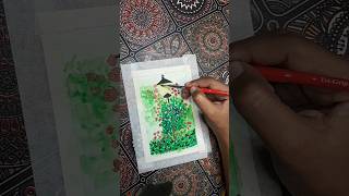 Lamppost youtubeshorts painting watercolorpainting [upl. by Ferri247]