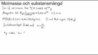 Molmassa och substansmängd [upl. by Eceerahs]