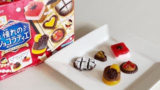 DIY Kit Popin Cookin My Dream Chocolatier Strawberry Chocolate Orange and Caramel Desserts [upl. by Wie291]